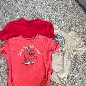 Kids Graphic T-Shirts - Red and Beige